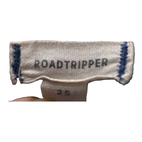 Madewell Roadtripper Medium Wash Denim Straight Raw Hem Skinny Ankle Jeans 25x27 - Picture 6 of 11